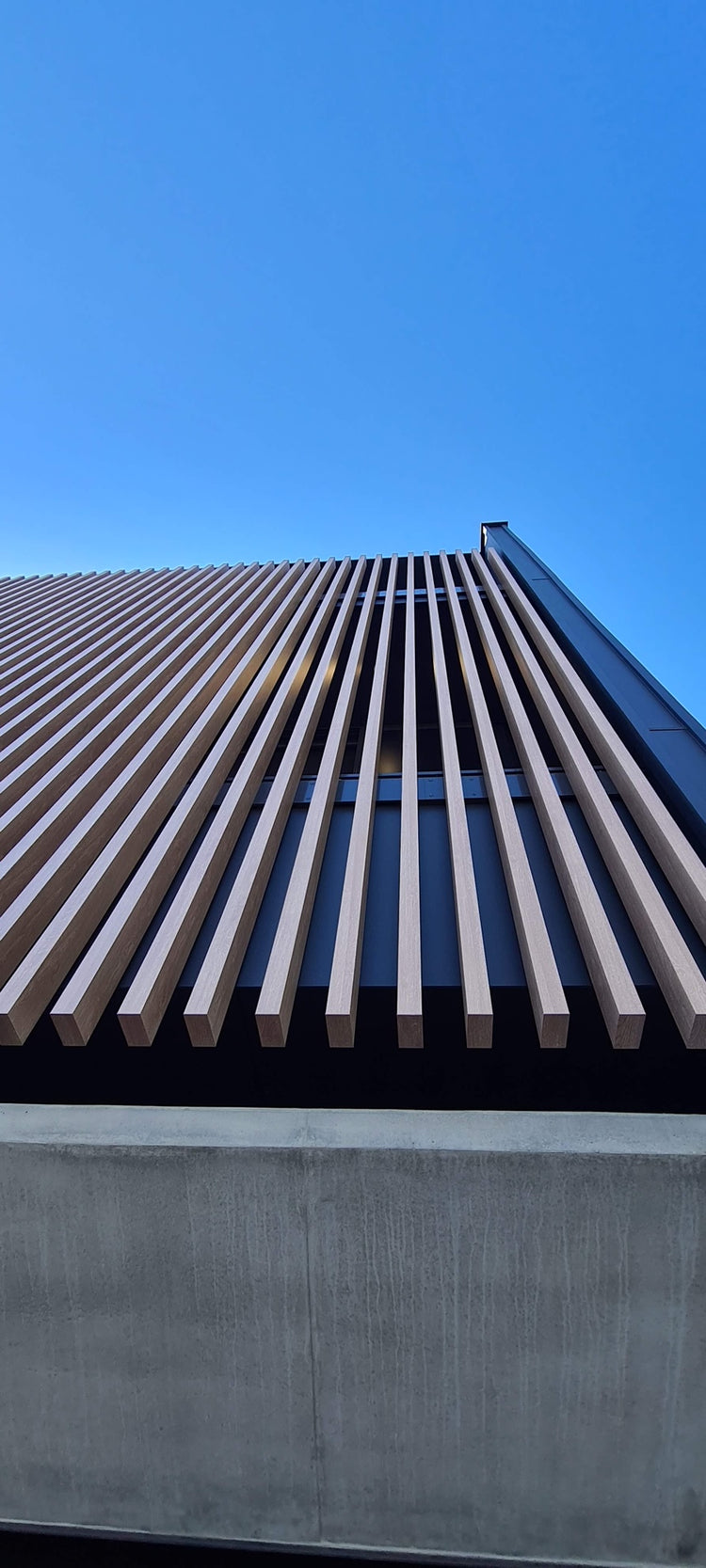 Aluminum facade on a building